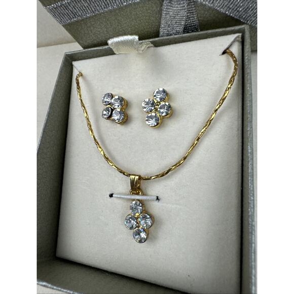 Cote d' Azur Women's 4-piece Gift Set Watch Bracelet Earrings Necklace Gold Tone - Picture 15 of 16